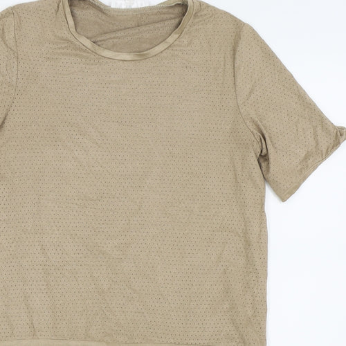 Missguided Womens Beige   Basic T-Shirt Size 10