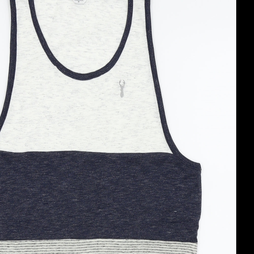 NEXT Mens Blue Striped   T-Shirt Size M  - tank top