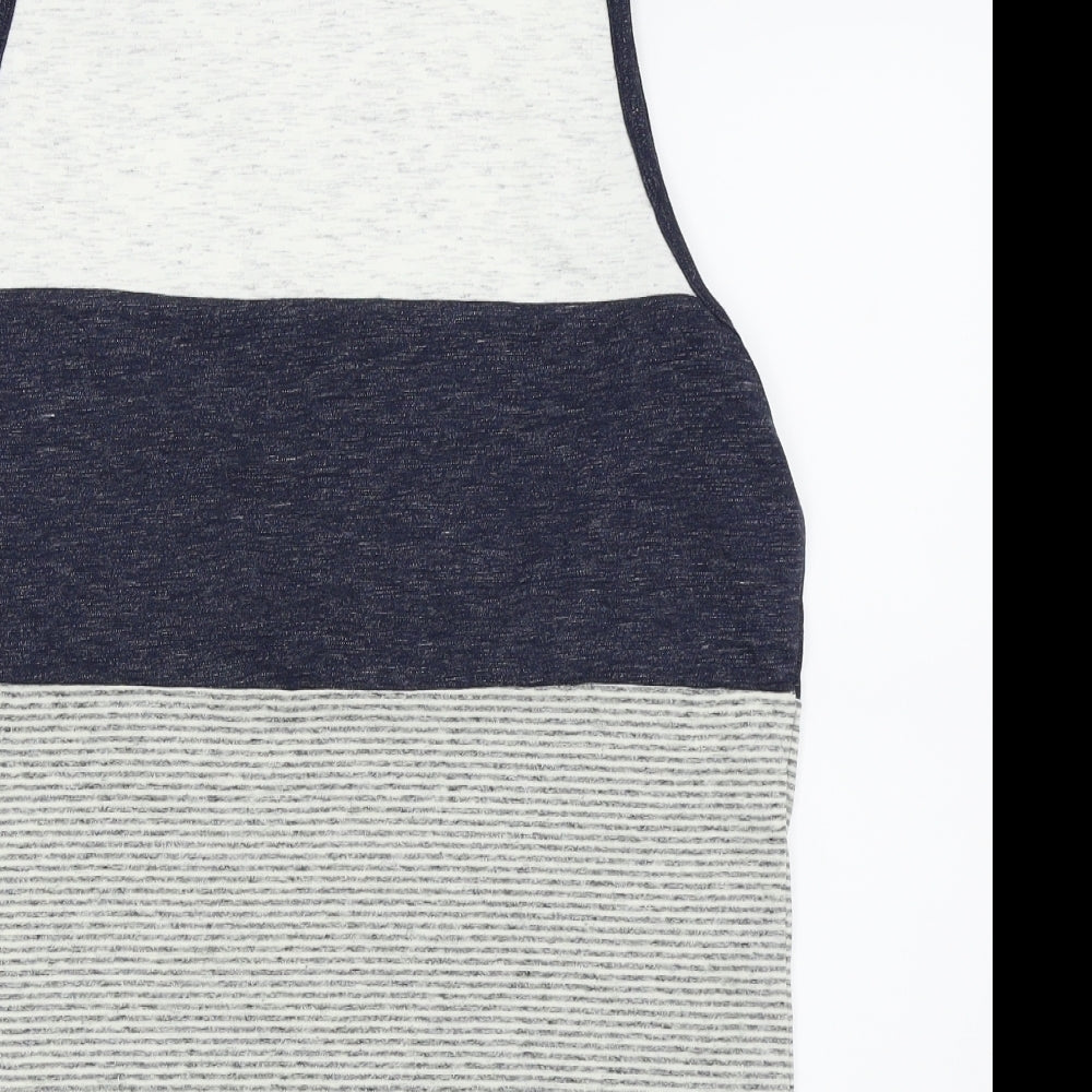 NEXT Mens Blue Striped   T-Shirt Size M  - tank top