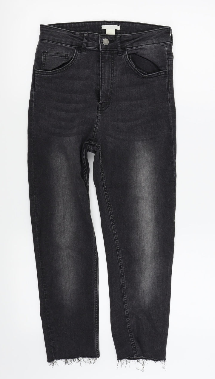 H&M Womens Black Skinny Jeans Size 8 L21 in