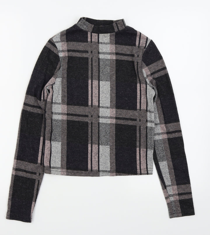 River Island Womens Multicoloured Check  Basic T-Shirt Size 10