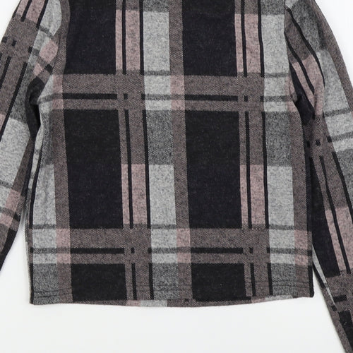 River Island Womens Multicoloured Check  Basic T-Shirt Size 10
