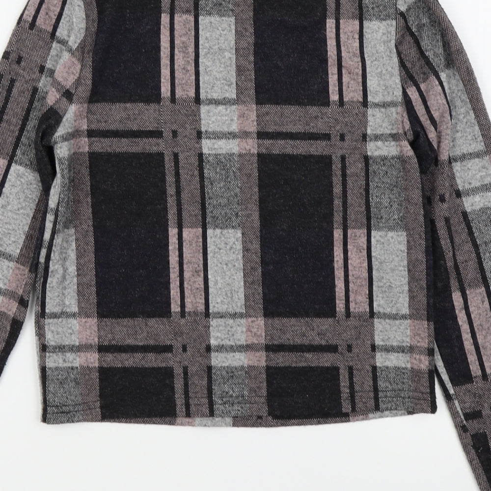 River Island Womens Multicoloured Check  Basic T-Shirt Size 10