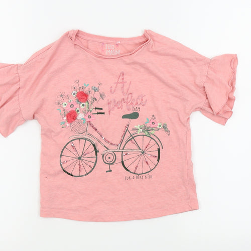TU Girls Pink   Basic T-Shirt Size 9 Years