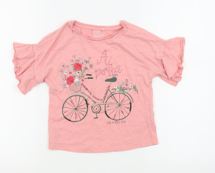 TU Girls Pink   Basic T-Shirt Size 9 Years