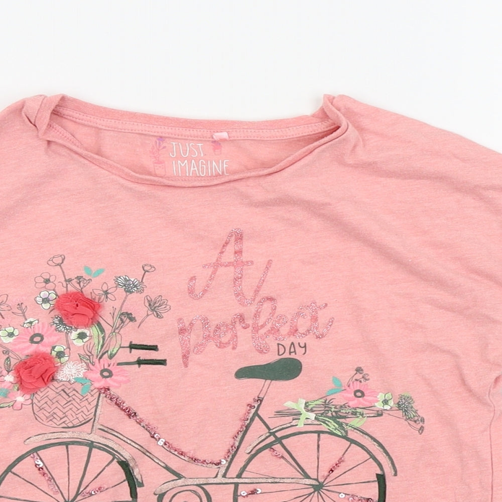 TU Girls Pink   Basic T-Shirt Size 9 Years