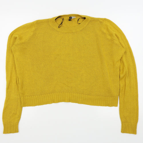 Divided by H&M Womens Yellow   Pullover Jumper Size M