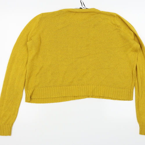 Divided by H&M Womens Yellow   Pullover Jumper Size M