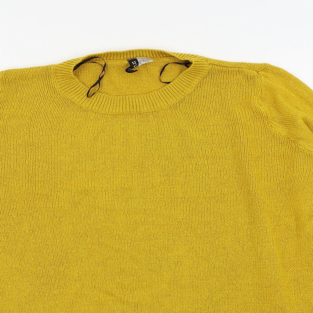 Divided by H&M Womens Yellow   Pullover Jumper Size M