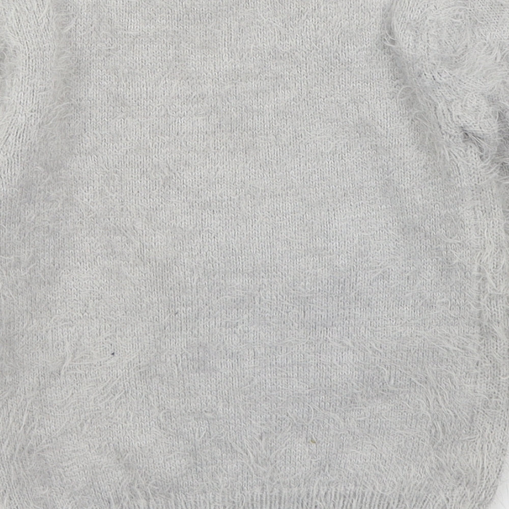 Primark Girls Grey   Pullover Jumper Size 8-9 Years  - unicorn