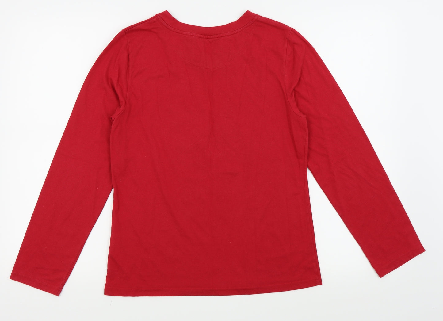Primark Womens Red Solid  Top Pyjama Top Size 10  - disney