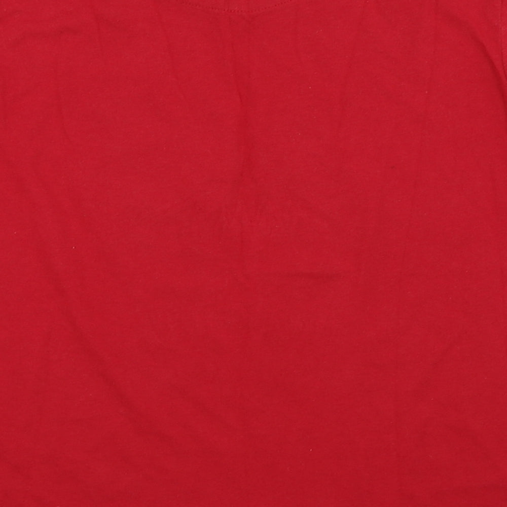 Primark Womens Red Solid  Top Pyjama Top Size 10  - disney