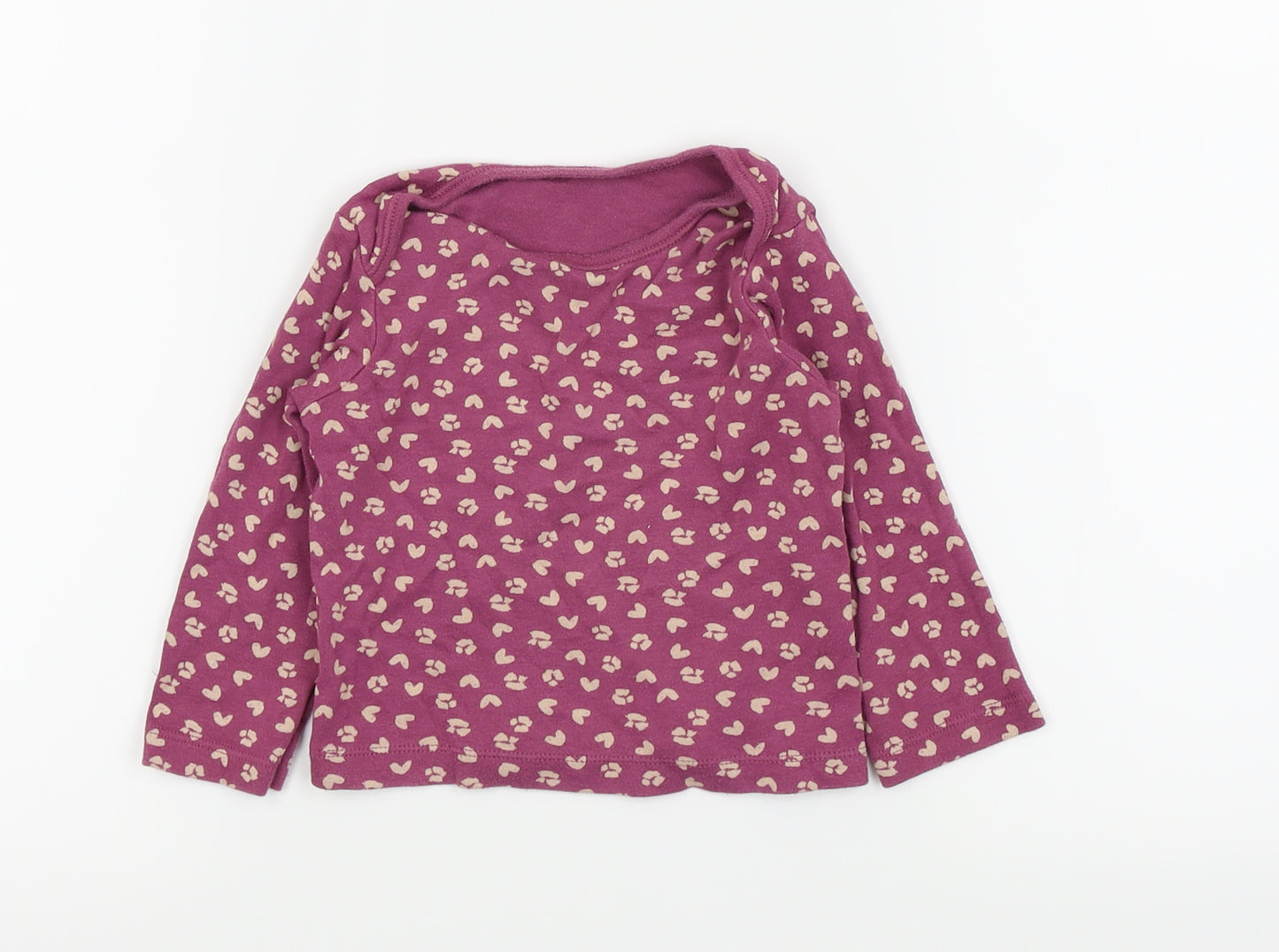 Nutmeg Girls Purple Floral  Basic T-Shirt Size 12-18 Months