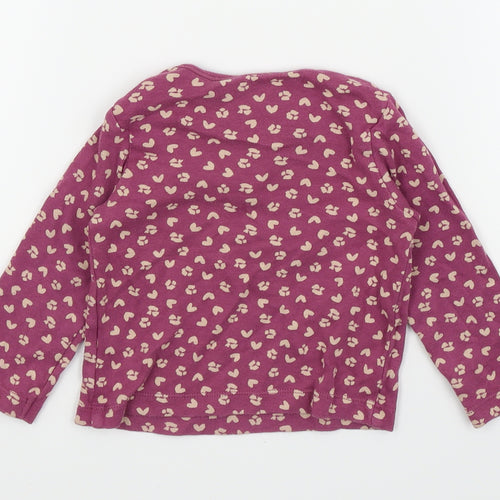 Nutmeg Girls Purple Floral  Basic T-Shirt Size 12-18 Months