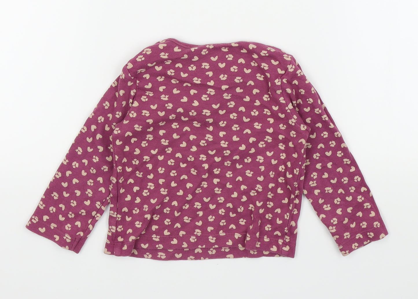 Nutmeg Girls Purple Floral  Basic T-Shirt Size 12-18 Months