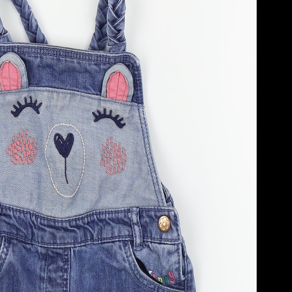 Asda George Girls Blue   Dungaree One-Piece Size 18-24 Months