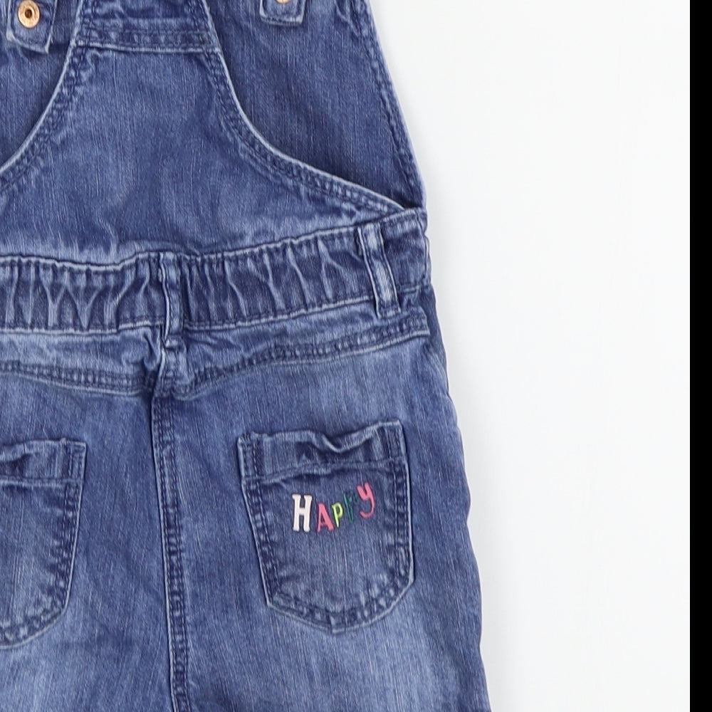 Asda George Girls Blue   Dungaree One-Piece Size 18-24 Months
