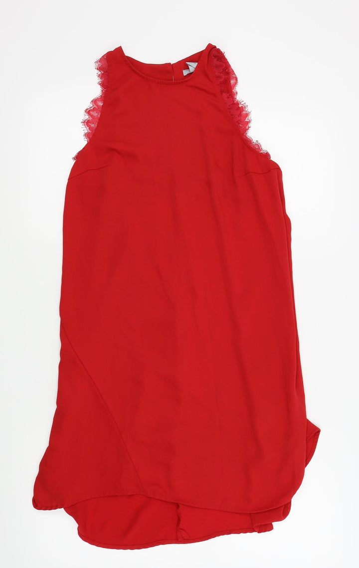 H&M Womens Red   Fit & Flare  Size 8