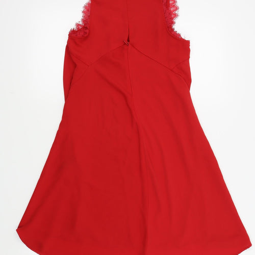 H&M Womens Red   Fit & Flare  Size 8