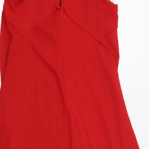 H&M Womens Red   Fit & Flare  Size 8