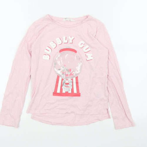 H&M Girls Pink   Basic T-Shirt Size 8-9 Years