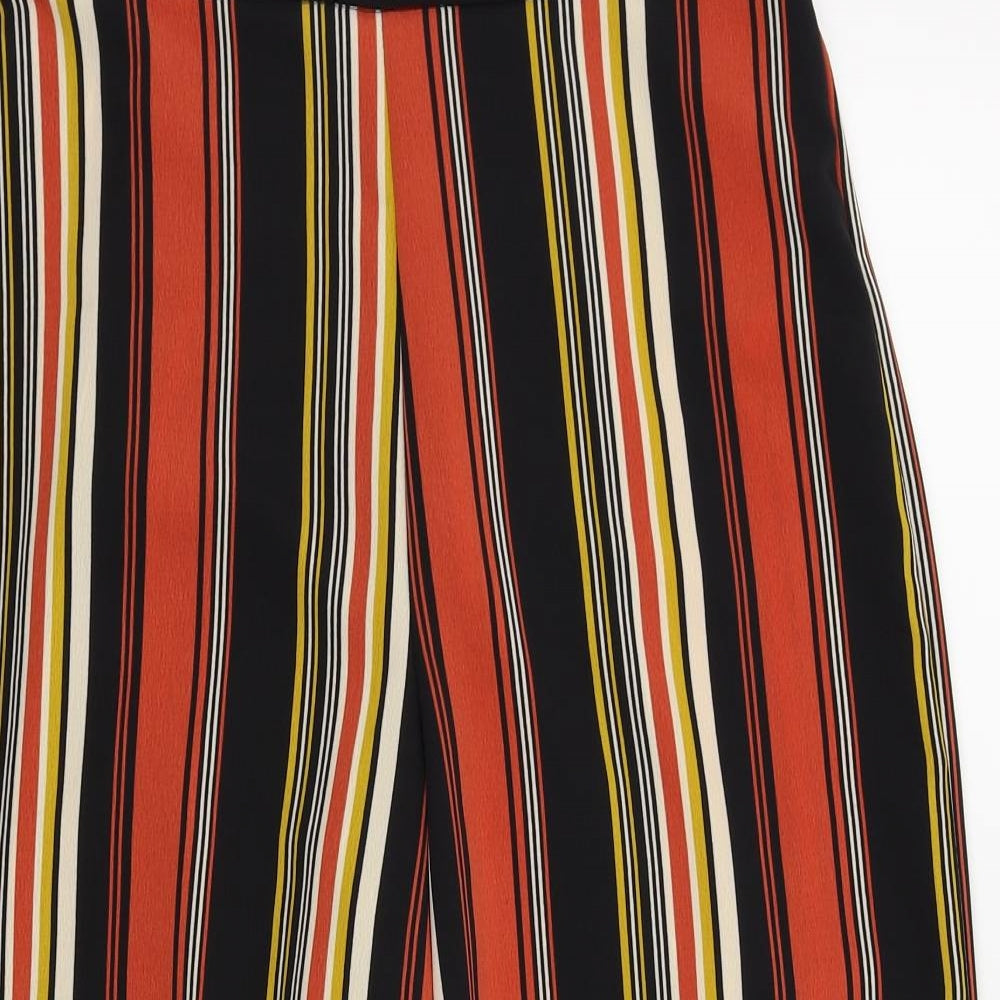 Primark Womens Multicoloured Striped  Trousers  Size 10 L21 in - stretchy waist band