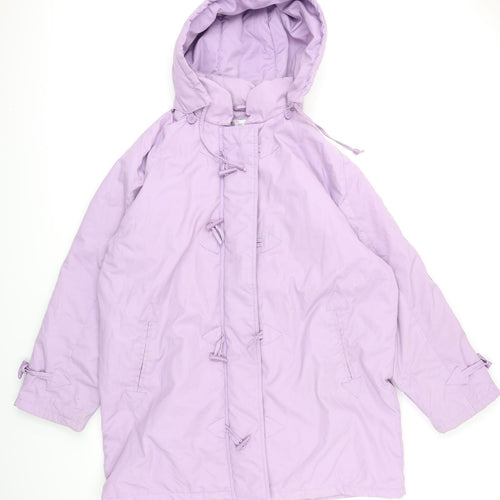 Classics Womens Purple   Overcoat Coat Size 22