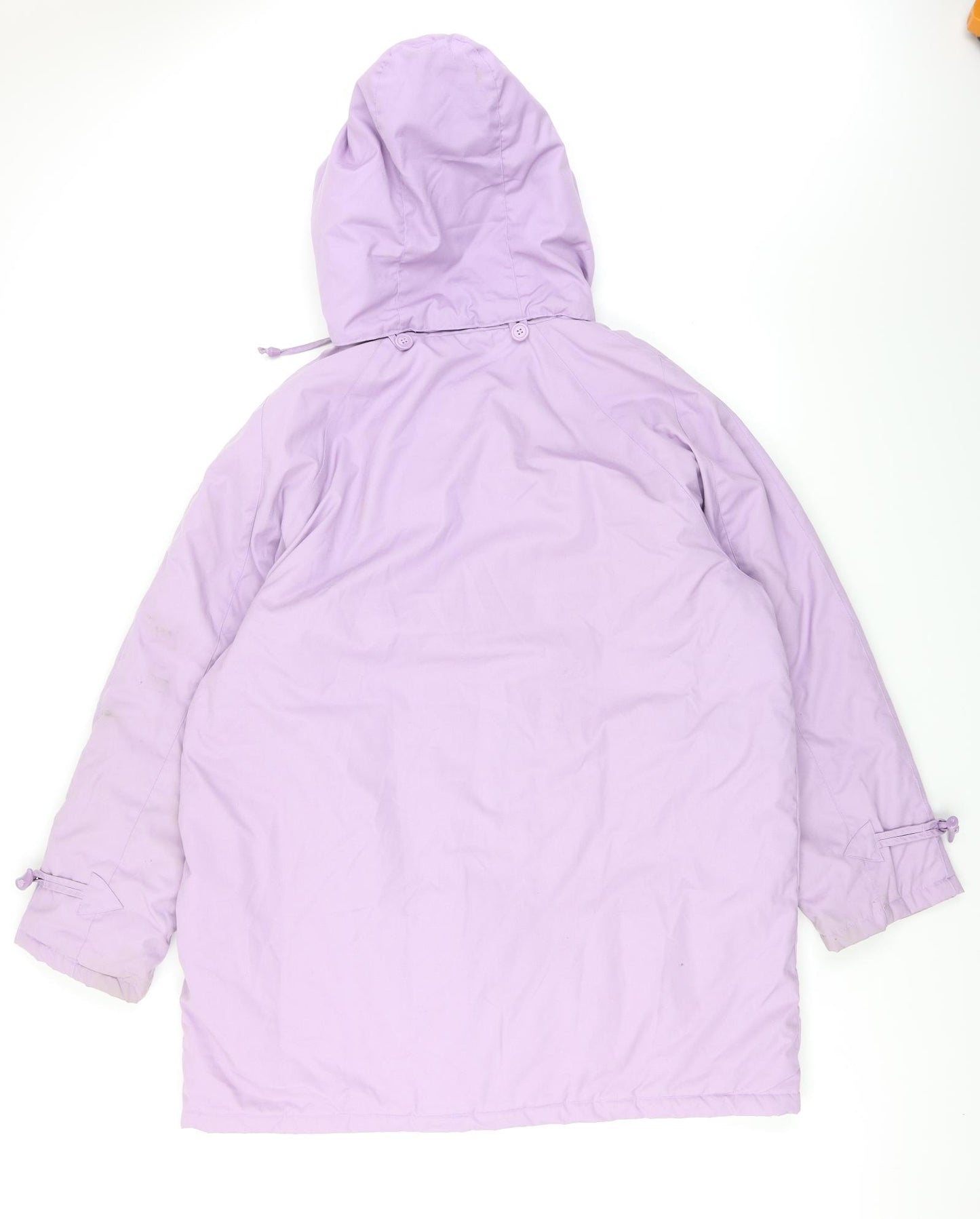 Classics Womens Purple   Overcoat Coat Size 22