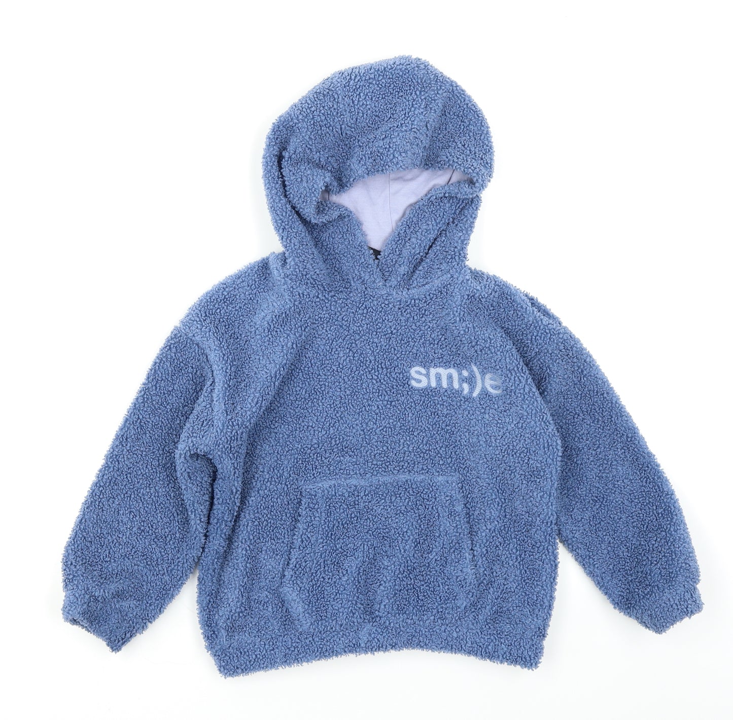 George Girls Blue  Fleece Pullover Hoodie Size 5-6 Years