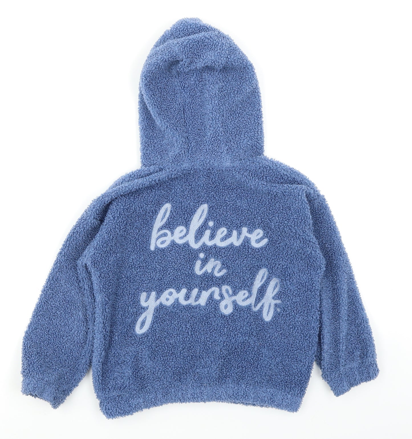 George Girls Blue  Fleece Pullover Hoodie Size 5-6 Years