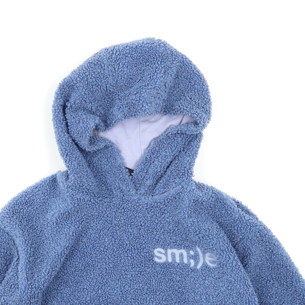 George Girls Blue  Fleece Pullover Hoodie Size 5-6 Years