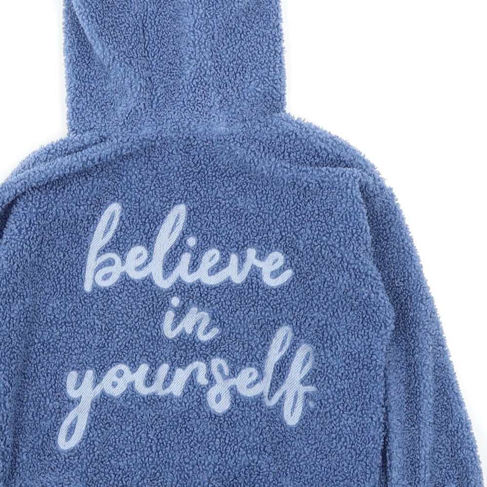 George Girls Blue  Fleece Pullover Hoodie Size 5-6 Years