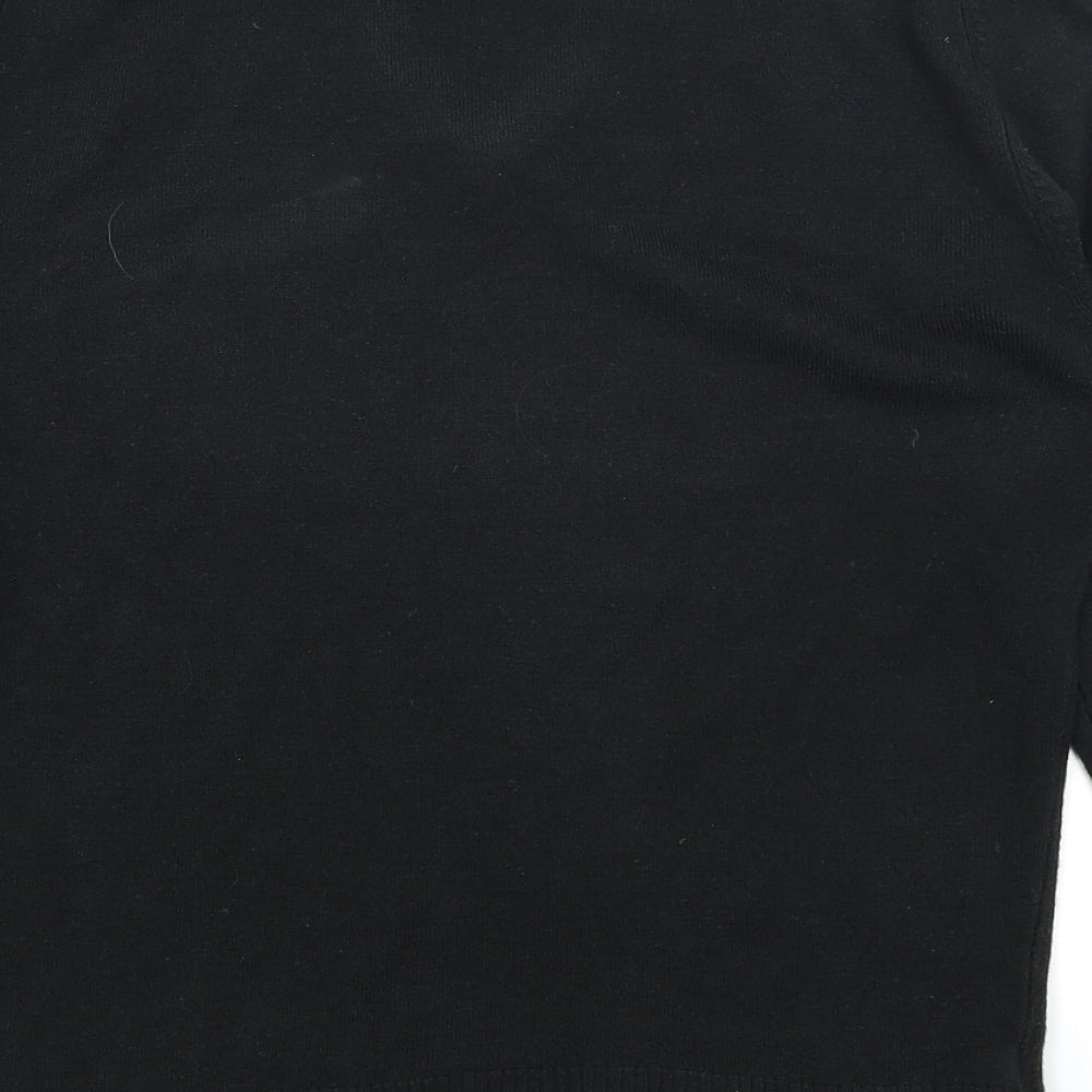 David Jones Mens Black  Knit Pullover Jumper Size S
