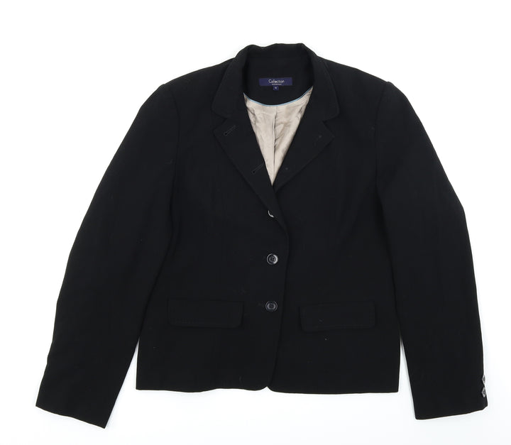 Collection Womens Black   Jacket Blazer Size 14