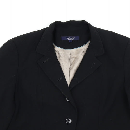 Collection Womens Black   Jacket Blazer Size 14