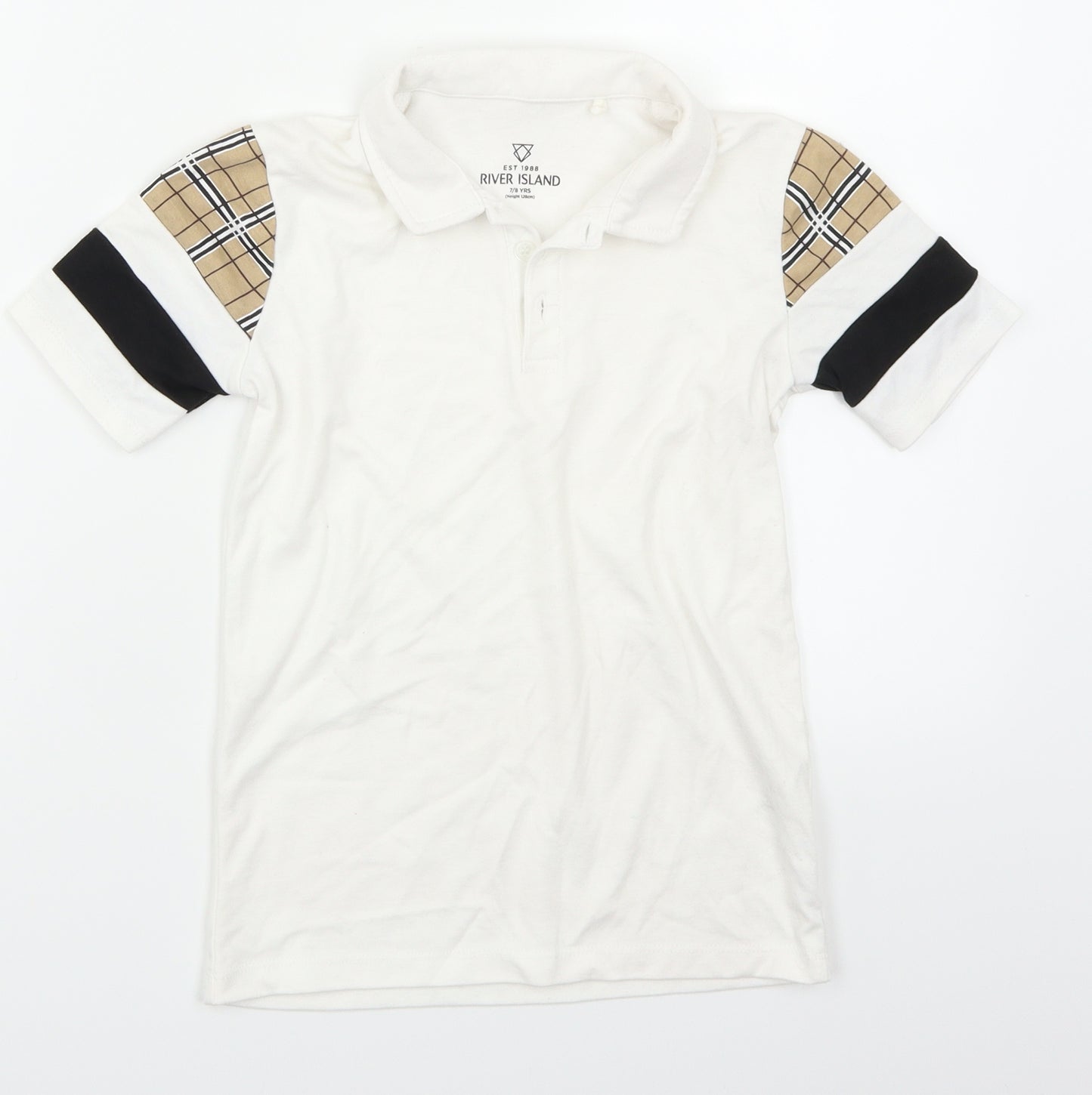 River Island Boys White   Basic Polo Size 7-8 Years