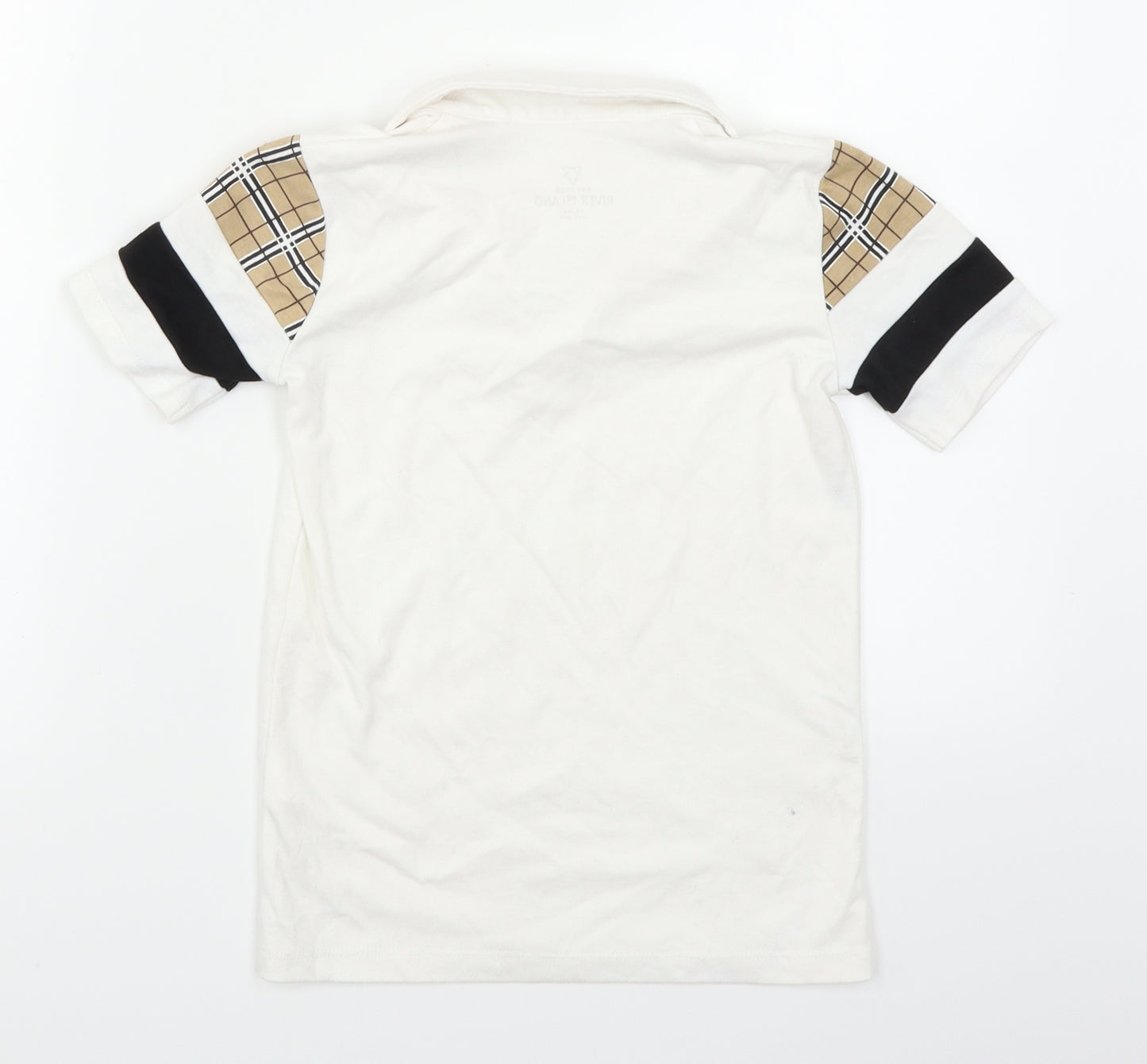 River Island Boys White   Basic Polo Size 7-8 Years