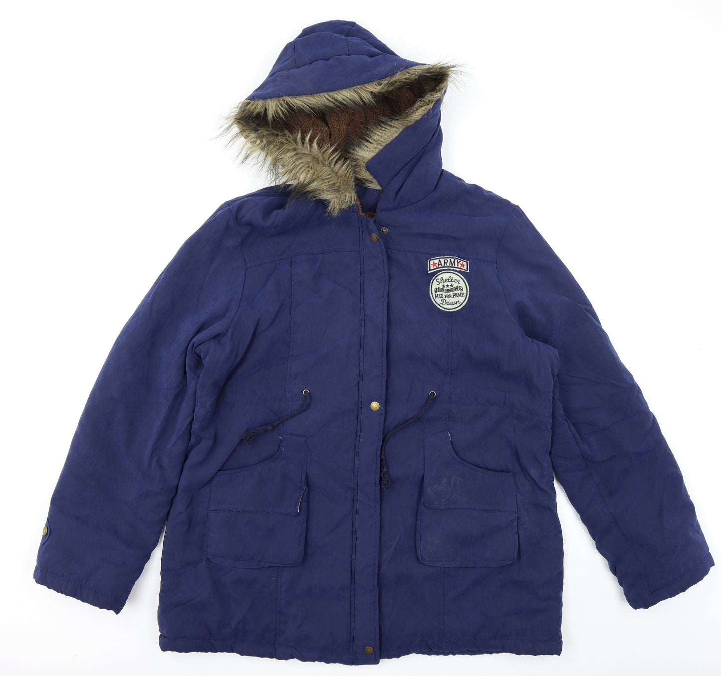 SheIn Womens Blue   Parka Coat Size 3XL