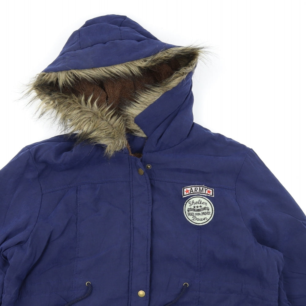 SheIn Womens Blue   Parka Coat Size 3XL