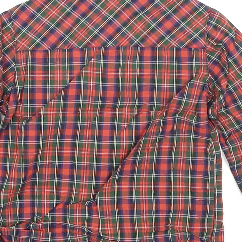 NEXT Boys Red Plaid  Basic Button-Up Size 12-18 Months