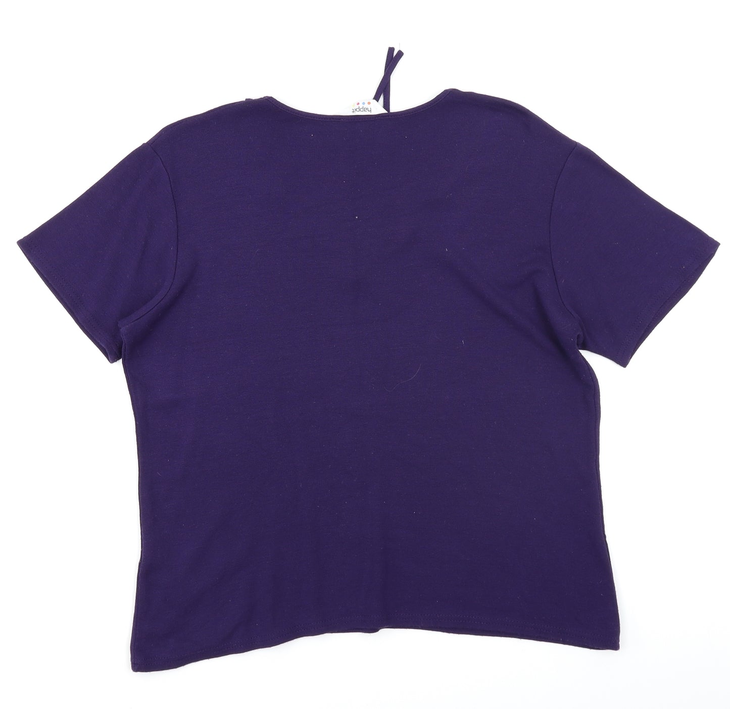 Happit Womens Purple   Basic T-Shirt Size 16
