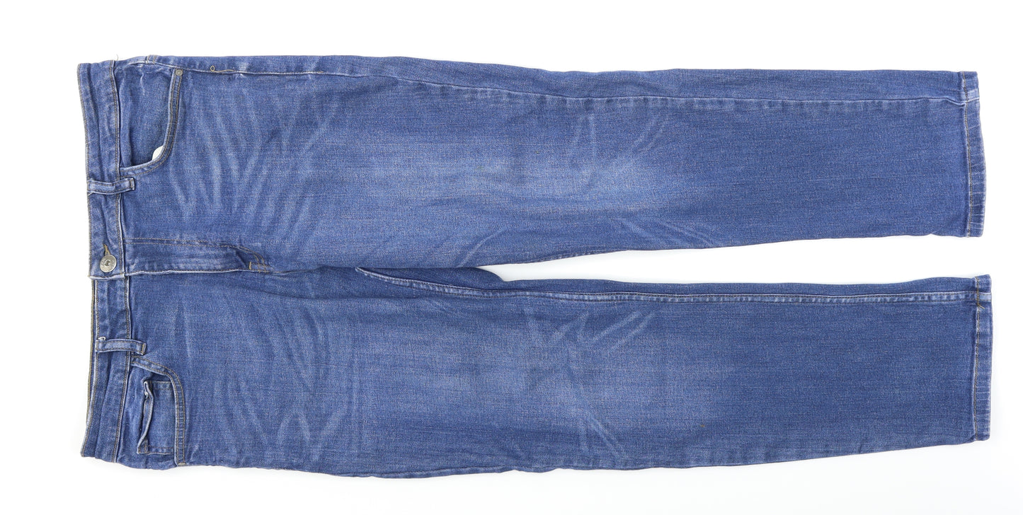 George Mens Blue  Denim Straight Jeans Size 34 in L30 in