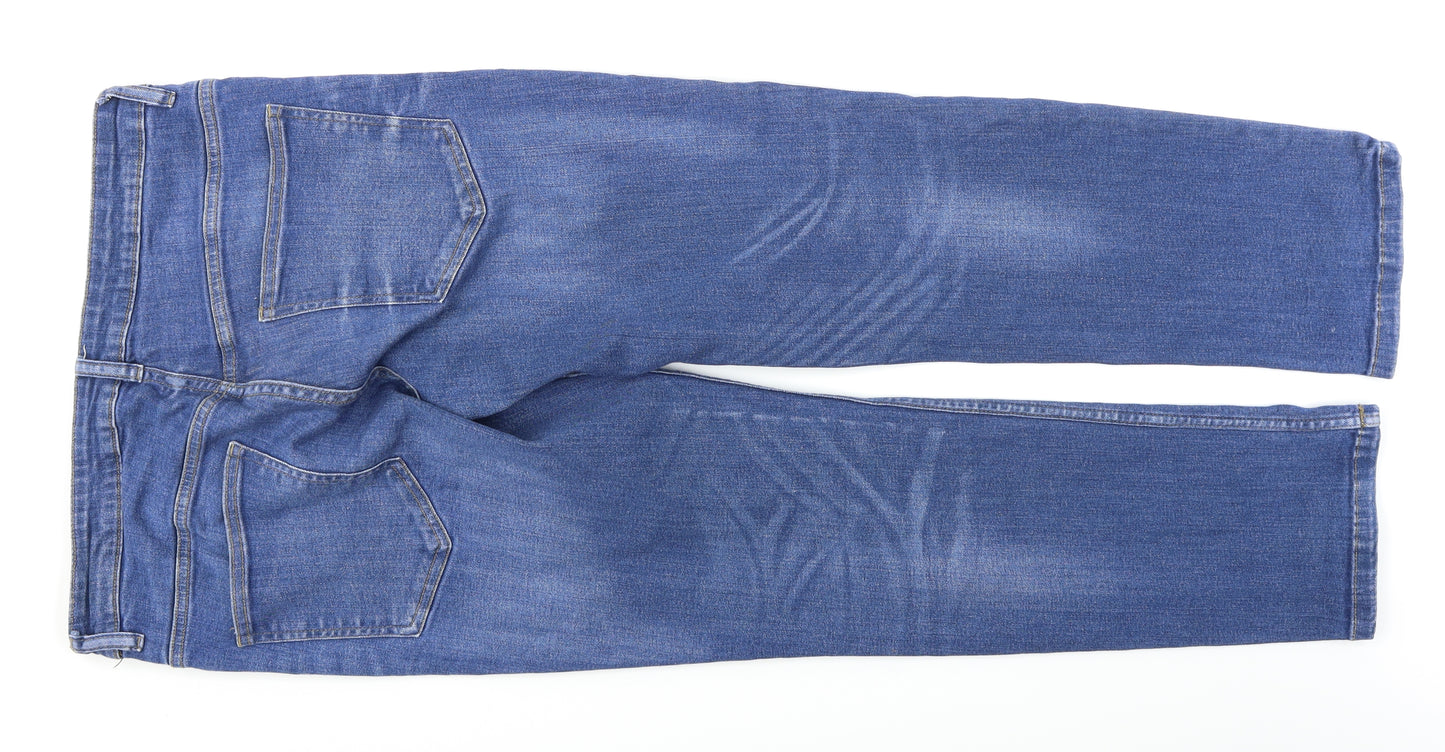 George Mens Blue  Denim Straight Jeans Size 34 in L30 in