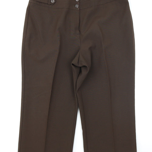 BM Womens Brown   Capri Trousers Size 14 L20 in