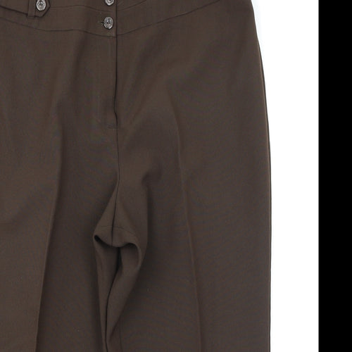 BM Womens Brown   Capri Trousers Size 14 L20 in