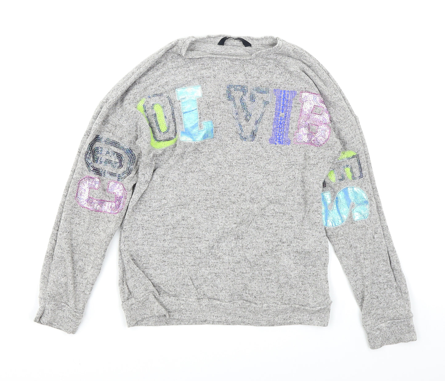 George Girls Grey   Basic T-Shirt Size 7-8 Years