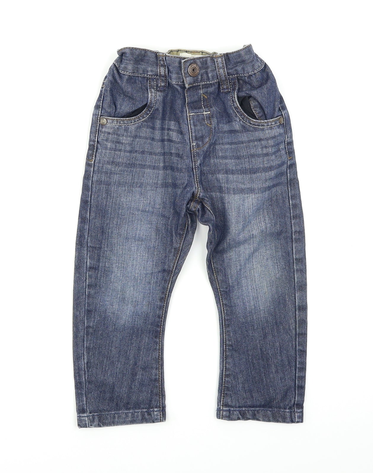 NEXT Boys Blue  Denim Cargo Jeans Size 18-24 Months