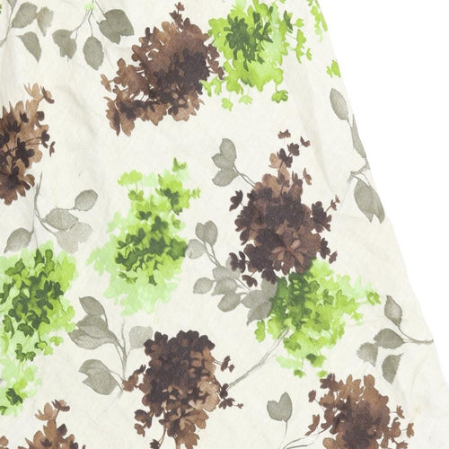 Alex & Co Womens Beige Floral  Flare Skirt Size 14
