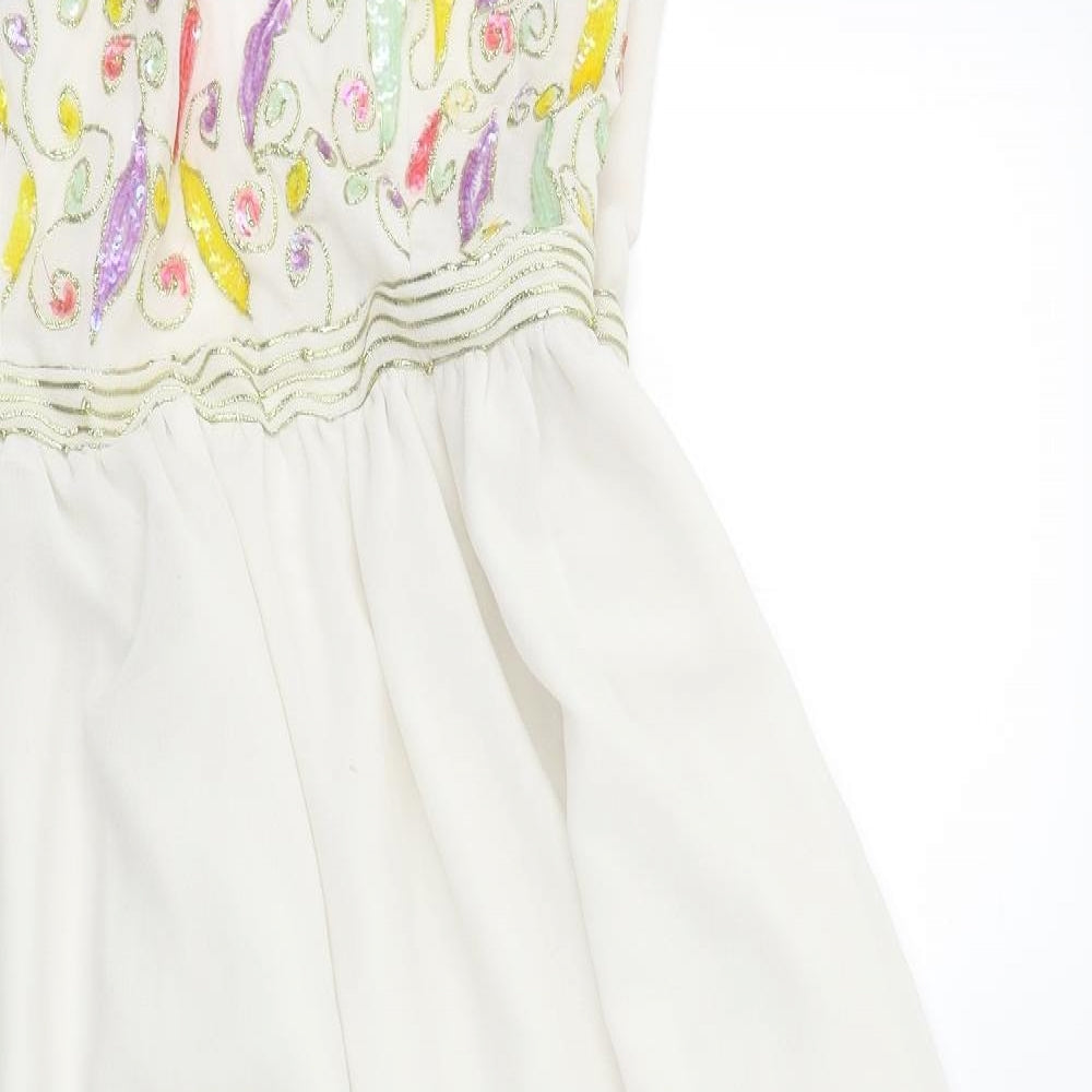 Dorothy Perkins Womens White   Fit & Flare  Size 18