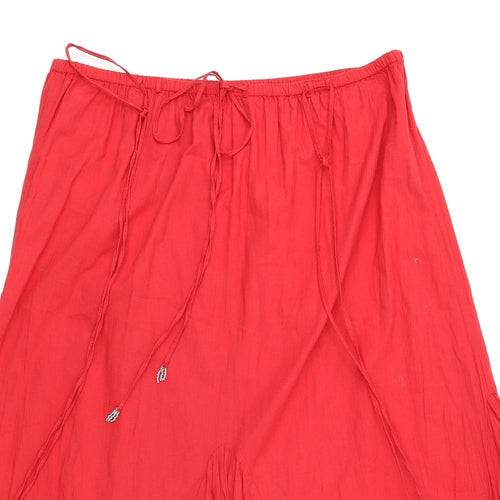 Per Una Womens Red   Peasant Skirt Size 16
